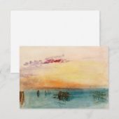William Turner - De lagune nabij Venetië op zonson Bedankkaart (Voorkant / Achterkant)