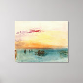 William Turner - De lagune nabij Venetië op zonson Canvas Afdruk (Voorkant)