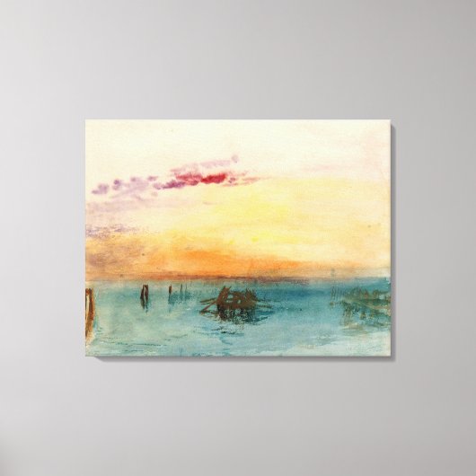 William Turner - De lagune nabij Venetië op zonson Canvas Afdruk (Voorkant)