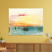 William Turner - De lagune nabij Venetië op zonson Canvas Afdruk (Insitu (Woonkamer))