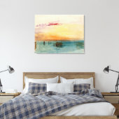 William Turner - De lagune nabij Venetië op zonson Canvas Afdruk (Insitu (Slaapkamer))