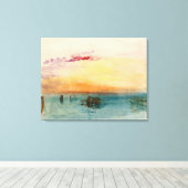 William Turner - De lagune nabij Venetië op zonson Canvas Afdruk (Insitu (Houten vloer))
