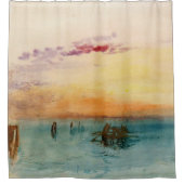 William Turner - De lagune nabij Venetië op zonson Douchegordijn (Voorkant)