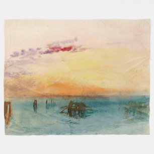 William Turner - De lagune nabij Venetië op zonson Fleece Deken