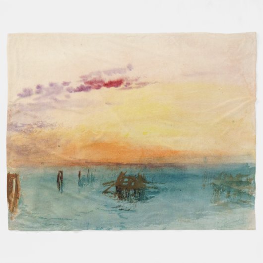 William Turner - De lagune nabij Venetië op zonson Fleece Deken (Voorkant (Horizontaal))