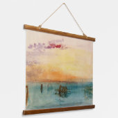 William Turner - De lagune nabij Venetië op zonson Hangend Wandkleed (Gebogen)