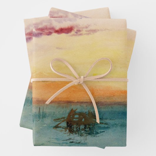 William Turner - De lagune nabij Venetië op zonson Inpakpapier Vel (In situ)