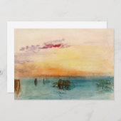 William Turner - De lagune nabij Venetië op zonson Kaart (Voorkant / Achterkant)