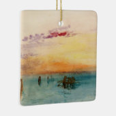 William Turner - De lagune nabij Venetië op zonson Keramisch Ornament (Rechts)