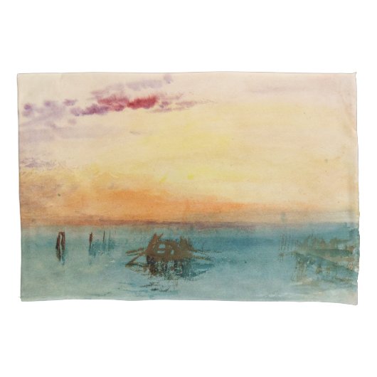 William Turner - De lagune nabij Venetië op zonson Kussensloop (Voorkant)
