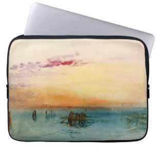 William Turner - De lagune nabij Venetië op zonson Laptop Sleeve