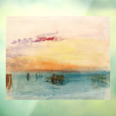 William Turner - De lagune nabij Venetië op zonson Raamsticker (Vel 3)