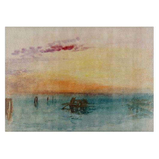 William Turner - De lagune nabij Venetië op zonson Snijplank (Voorkant)