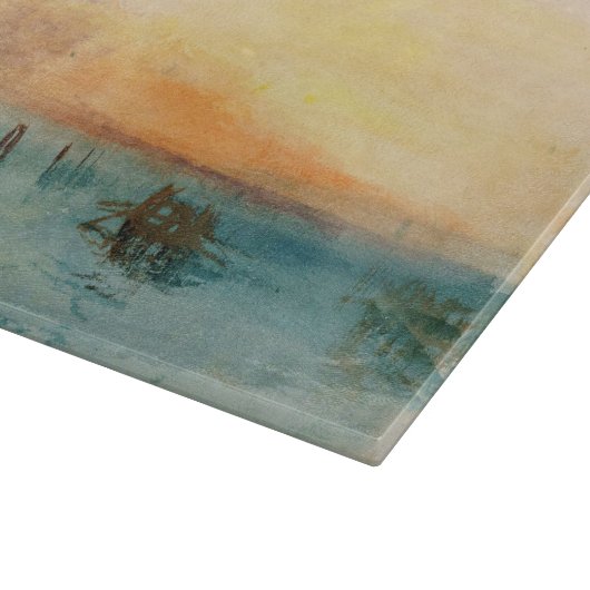 William Turner - De lagune nabij Venetië op zonson Snijplank (Hoek)