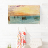 William Turner - De lagune nabij Venetië op zonson Spandoek (Insitu)