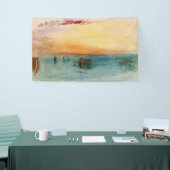 William Turner - De lagune nabij Venetië op zonson Spandoek (Beurs)