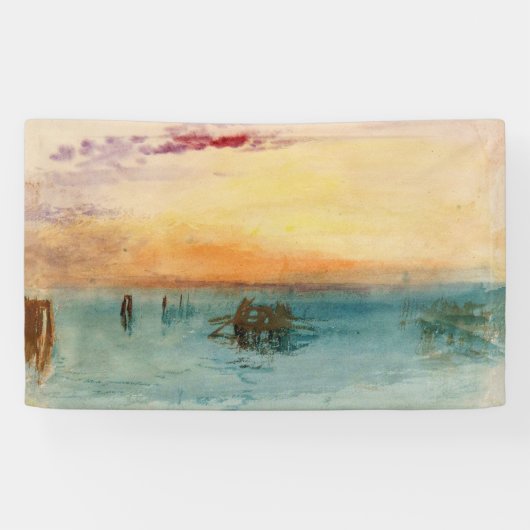 William Turner - De lagune nabij Venetië op zonson Spandoek (Horizontaal)