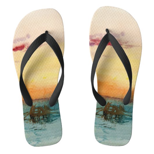 William Turner - De lagune nabij Venetië op zonson Teenslippers (Voetbed)