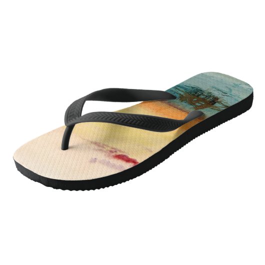 William Turner - De lagune nabij Venetië op zonson Teenslippers (Schuin)