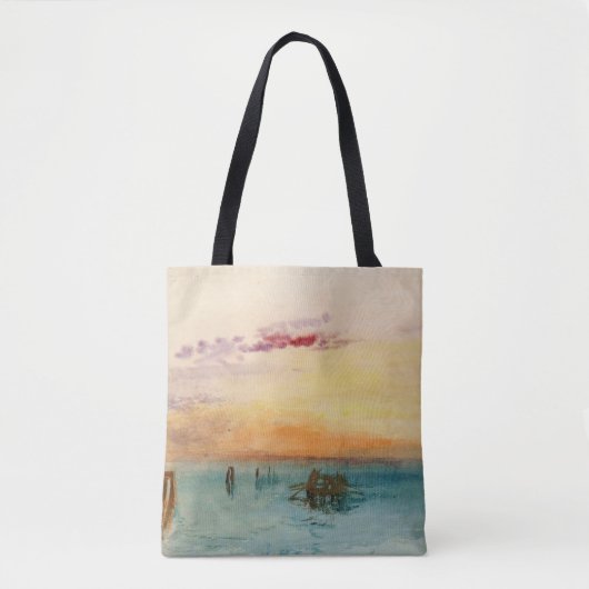 William Turner - De lagune nabij Venetië op zonson Tote Bag (Voorkant)