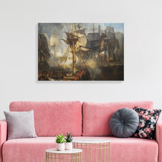 William Turner De slag om Trafalgar Canvas Afdruk (Insitu (Woonkamer))