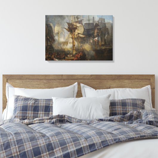  William Turner De slag om Trafalgar Canvas Afdruk (Insitu (Slaapkamer))