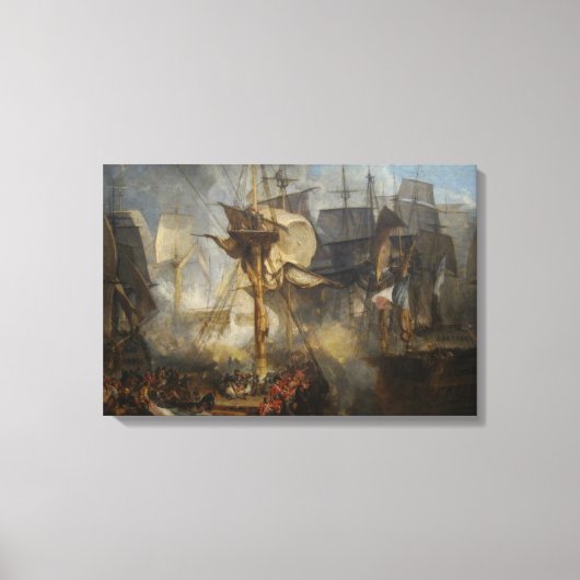 William Turner De slag om Trafalgar Canvas Afdruk (Voorkant)