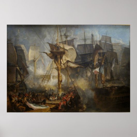  William Turner De slag om Trafalgar Poster (Voorkant)