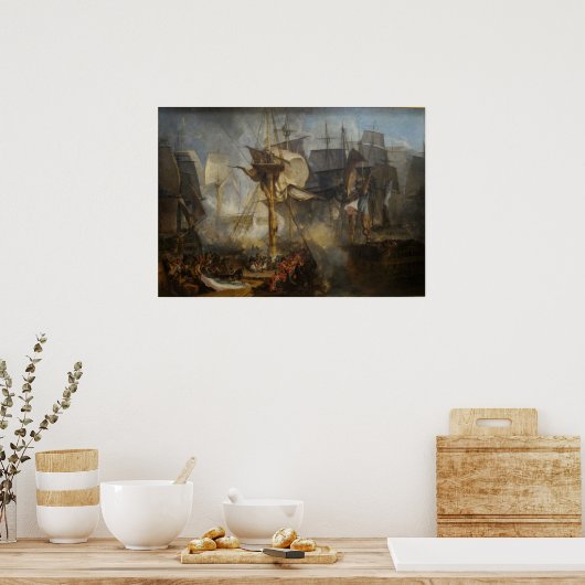  William Turner De slag om Trafalgar Poster (Keuken)