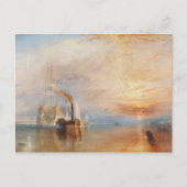 William Turner de vechtende Temeraire schilderkuns Briefkaart (Voorkant)