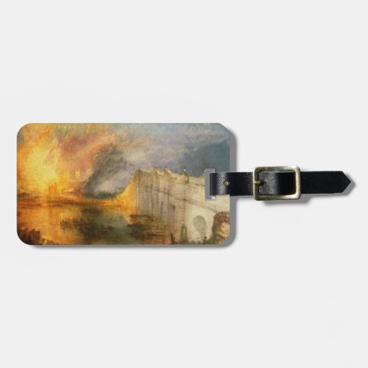 William Turner - De verbranding van het Parlement Bagagelabel (Voorkant horizontaal)