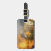 William Turner - De verbranding van het Parlement Bagagelabel (Voorkant verticaal)