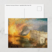 William Turner - De verbranding van het Parlement Briefkaart (Voorkant / Achterkant)