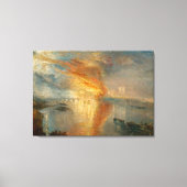 William Turner - De verbranding van het Parlement Canvas Afdruk (Voorkant)