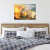 William Turner - De verbranding van het Parlement Canvas Afdruk (Insitu (Slaapkamer))