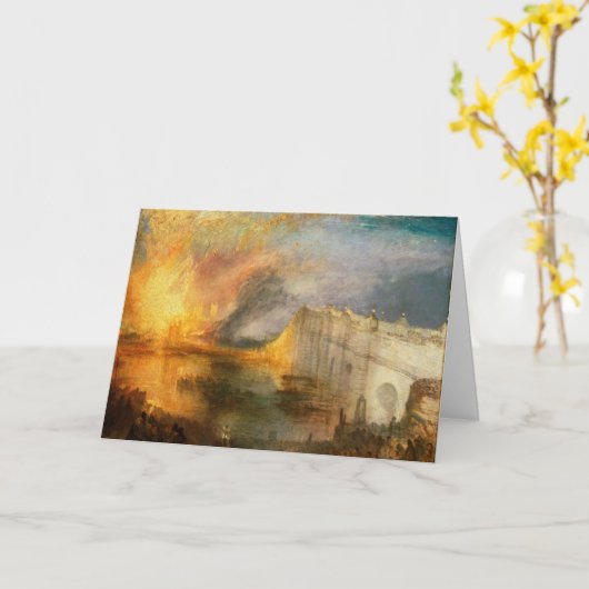 William Turner - De verbranding van het Parlement Kaart (Gele Bloem)