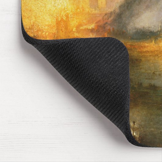 William Turner - De verbranding van het Parlement Muismat (Hoek)