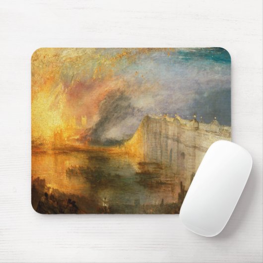 William Turner - De verbranding van het Parlement Muismat (Met muis)