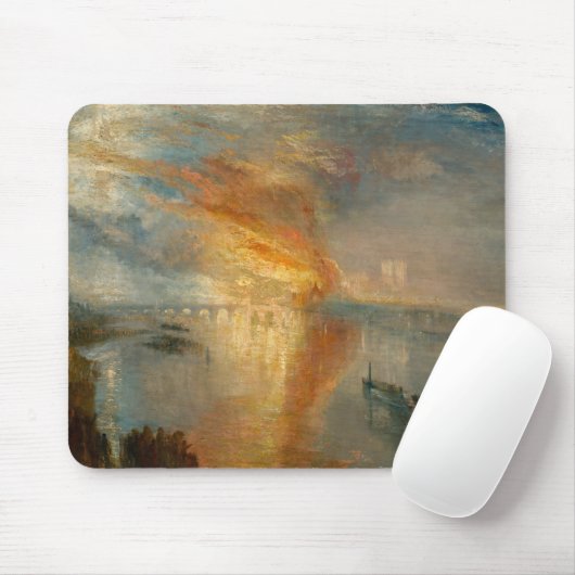 William Turner - De verbranding van het Parlement Muismat (Met muis)