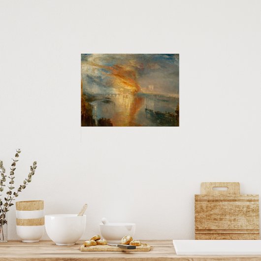 William Turner - De verbranding van het Parlement Poster (Keuken)