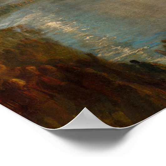 William Turner - De verbranding van het Parlement Poster (Hoek)