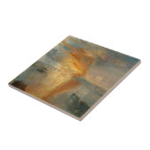 William Turner - De verbranding van het Parlement Tegeltje (Zijkant)