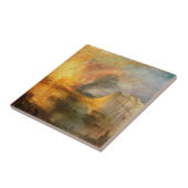 William Turner - De verbranding van het Parlement Tegeltje (Zijkant)