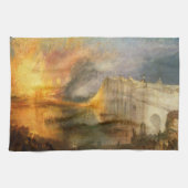 William Turner - De verbranding van het Parlement Theedoek (Horizontaal)
