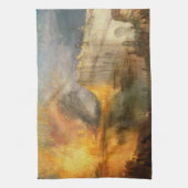 William Turner - De verbranding van het Parlement Theedoek (Verticaal)