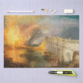 William Turner - De verbranding van het Parlement Tissuepapier (Craft)