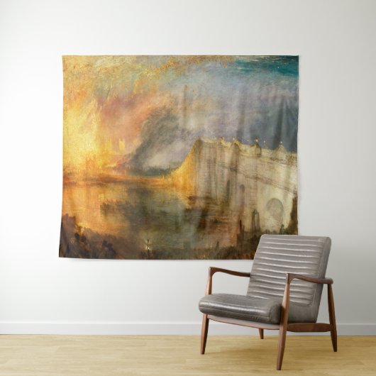William Turner - De verbranding van het Parlement Wandkleed (In Situ (horizontaal))