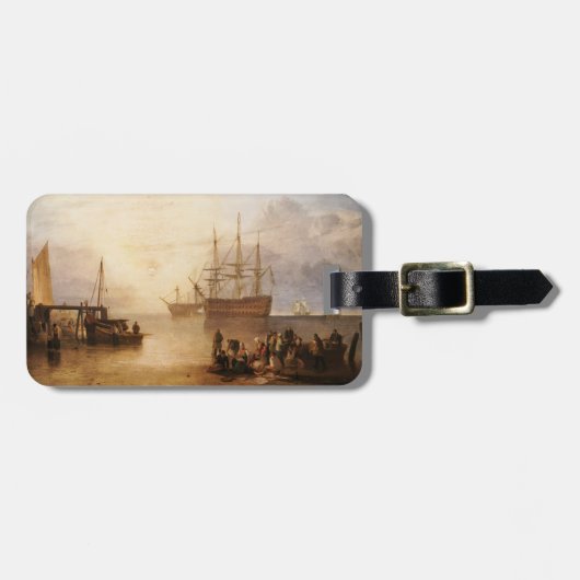 William Turner - de zon die door damp plaatst Bagagelabel (Voorkant horizontaal)