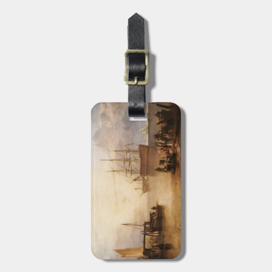 William Turner - de zon die door damp plaatst Bagagelabel (Voorkant verticaal)