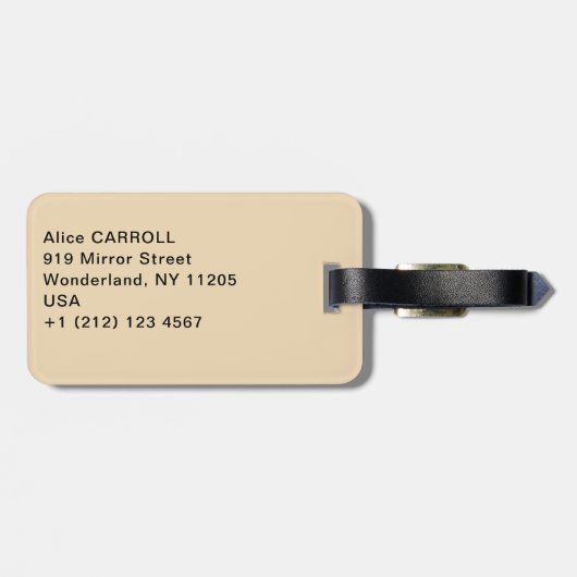 William Turner - de zon die door damp plaatst Bagagelabel (Achterkant horizontaal)